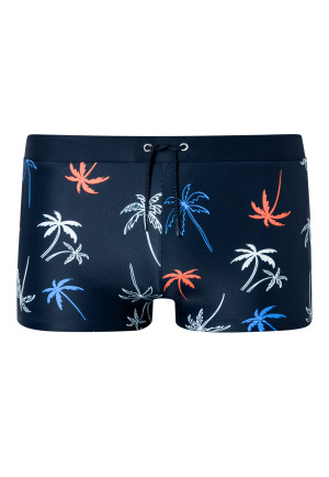 Zwembroeken gebreide SPF40+ schoolsport palmbomen multicolour - AQUA Teen Boys
