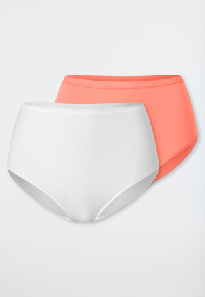 Midislip 2er-Pack Organic Cotton pfirsich/weiß- 95/5